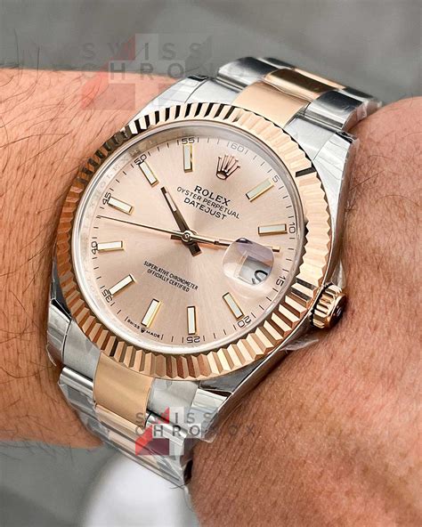 rolex datejust two tone rose gold|Rolex Datejust price chart.